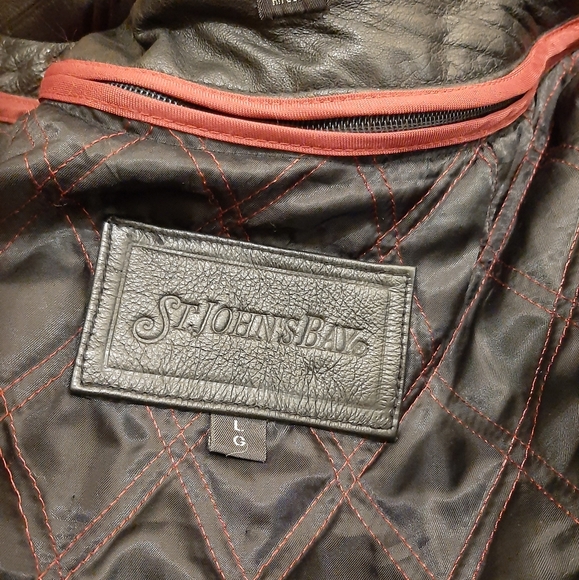 St. John's Bay leather coat - Picture 6 of 8